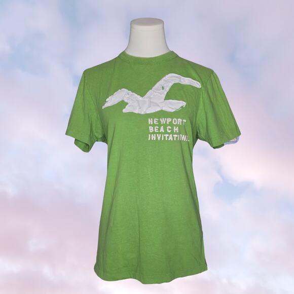 Hollister Other - Hollister Green Newport Beach Invitational Seagull Applique Graphic T Shirt Sz M